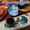Beach Diamond Art Coasters Kit for Adults - 8 Pcs Diamond Painting Coasters Kit with Holder,Moon Landscape Diamond Art Kits for Adults Coasters Arts and Crafts Kits for Gifts
